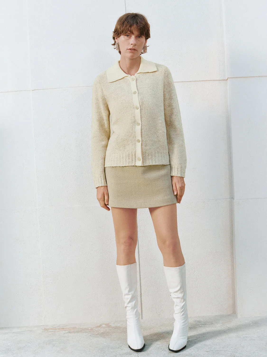 Lapel Button Up Knitted Cardigans sold by Urban Revivo product image thumbnail 4