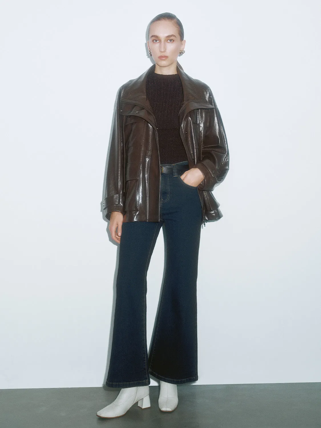 Leather Flap Pocket Coats sold by Urban Revivo product image thumbnail 4