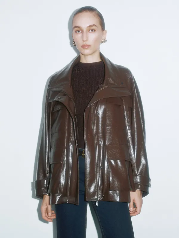 Leather Flap Pocket Coats sold by Urban Revivo