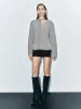 V-Neck Scarf Knitted T-Shirts sold by Urban Revivo