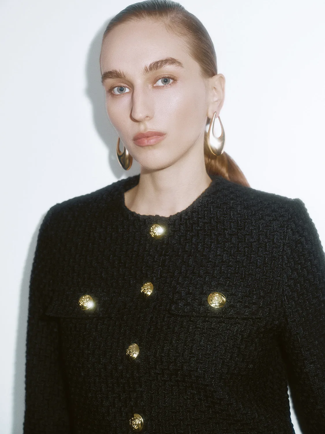 Golden Button Regular Tweed Jackets sold by Urban Revivo product image thumbnail 5