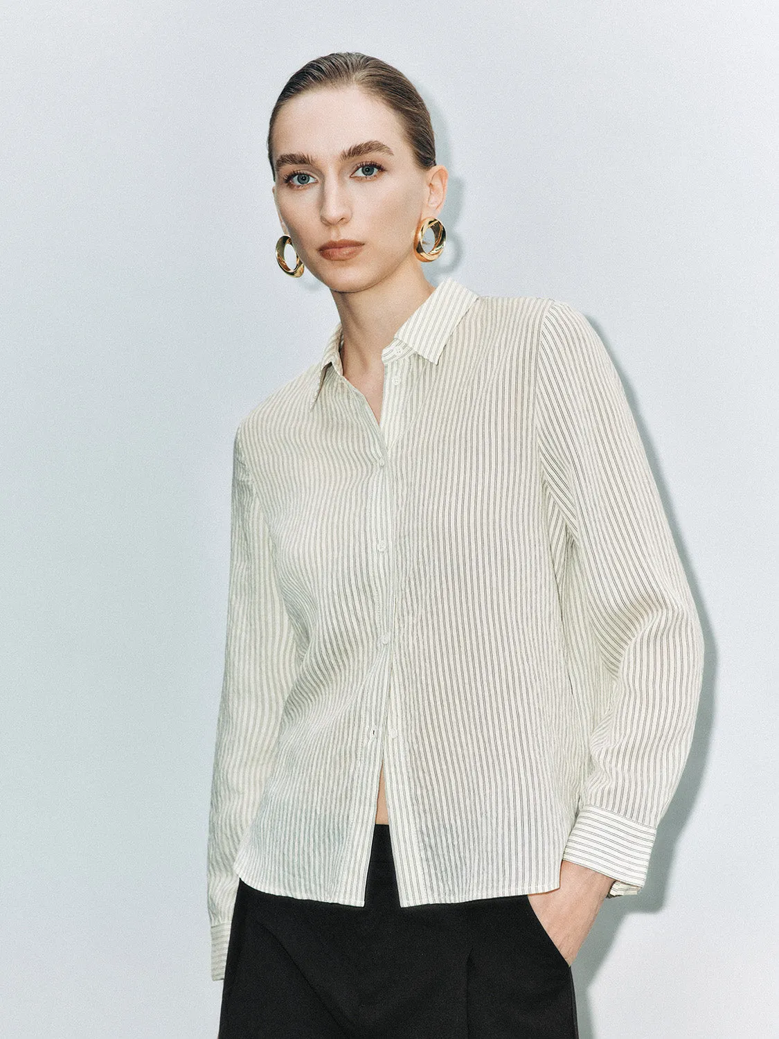 Striped Button Up Shirts sold by Urban Revivo product image thumbnail 2