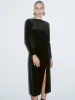 Ruched Split Hem Skinny-Fit Dresses sold by Urban Revivo