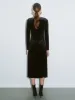 Ruched Split Hem Skinny-Fit Dresses sold by Urban Revivo