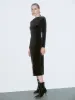 Ruched Split Hem Skinny-Fit Dresses sold by Urban Revivo