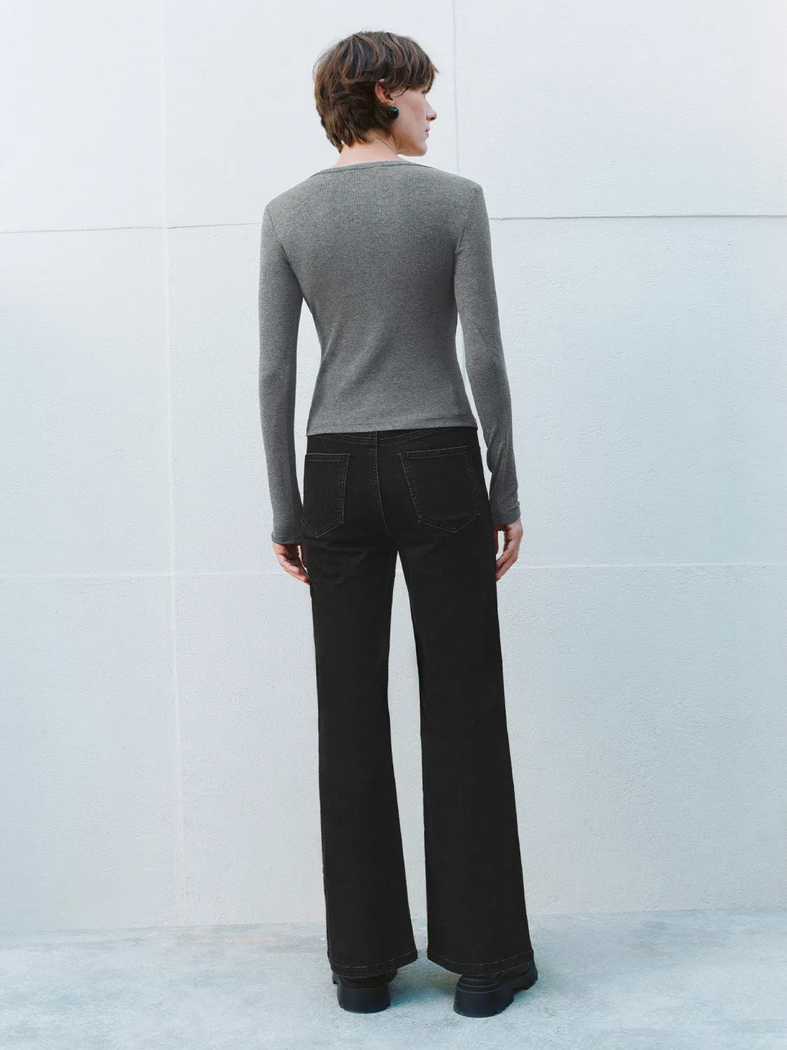 Skinny Flared Jeans sold by Urban Revivo product image thumbnail 4