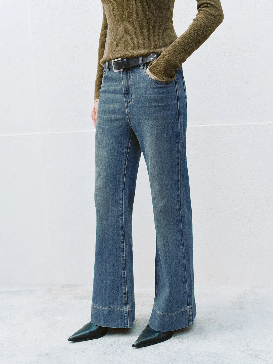 Skinny Flared Jeans sold by Urban Revivo product image thumbnail 3