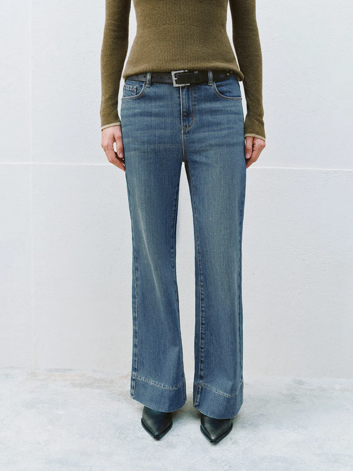 Skinny Flared Jeans sold by Urban Revivo product image thumbnail 2