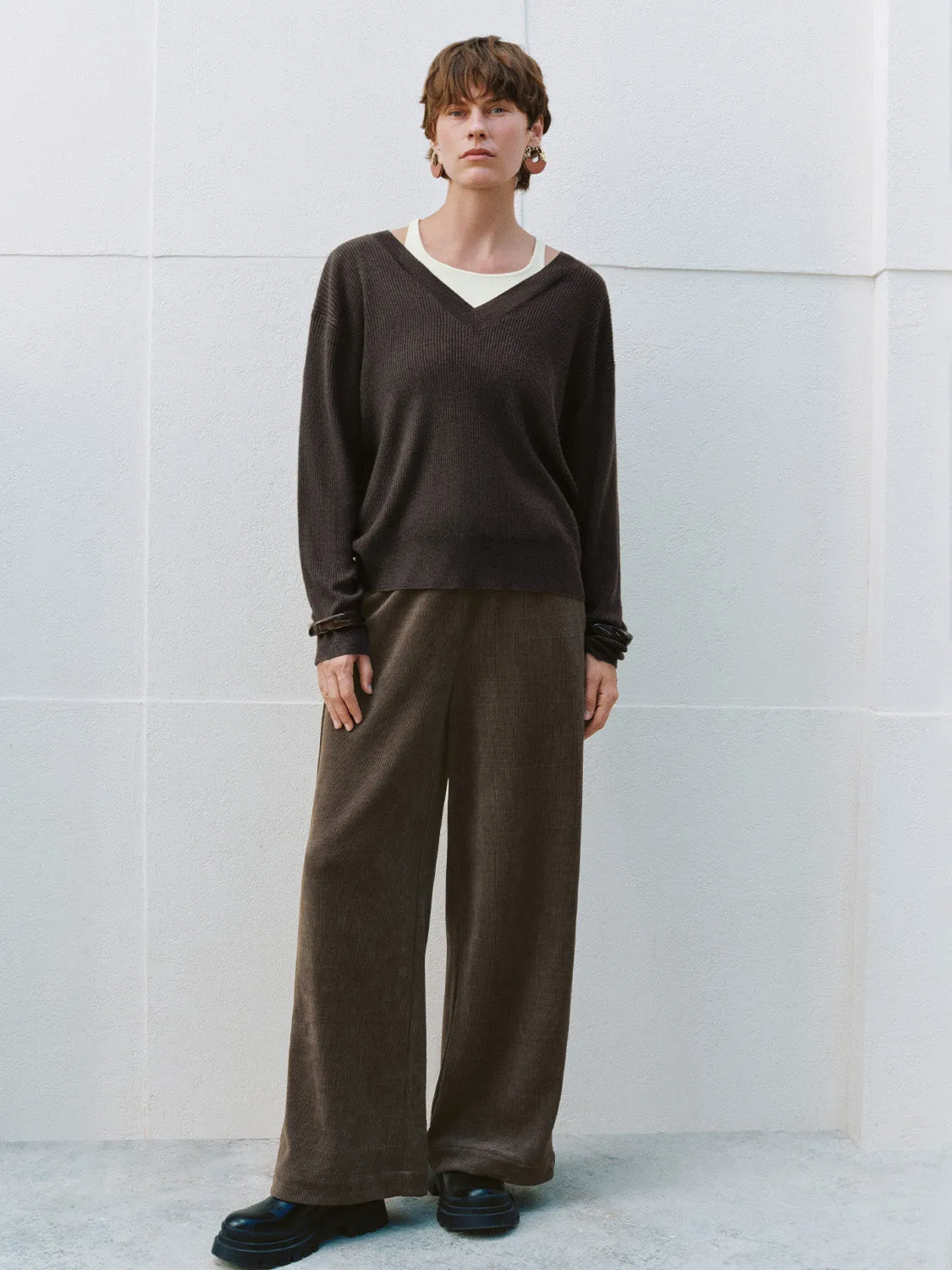 2 In 1 V-Neck Knitted T-Shirts sold by Urban Revivo product image thumbnail 4