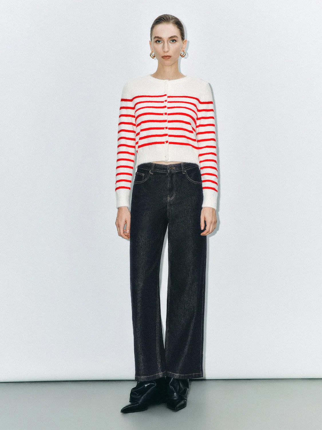 Button Up Striped Knitted Cardigans sold by Urban Revivo product image thumbnail 4