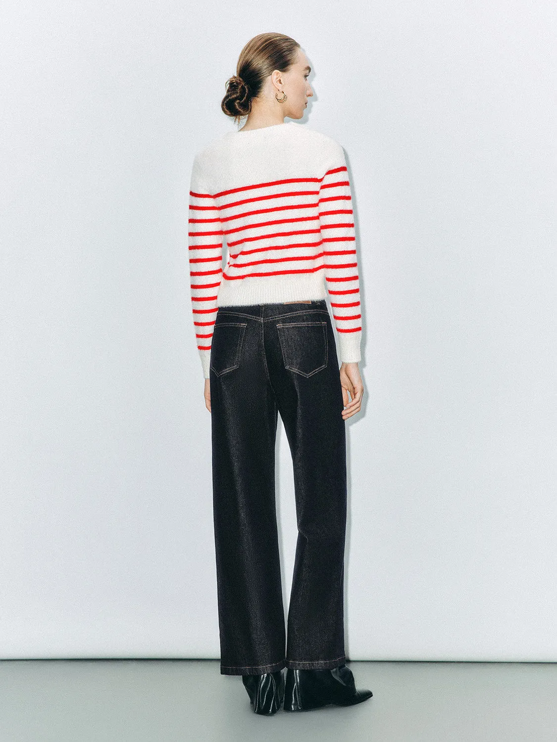 Button Up Striped Knitted Cardigans sold by Urban Revivo product image thumbnail 3