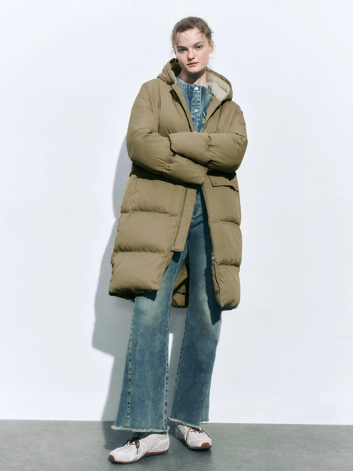 Wide Lapel Padded Maxi Coats sold by Urban Revivo