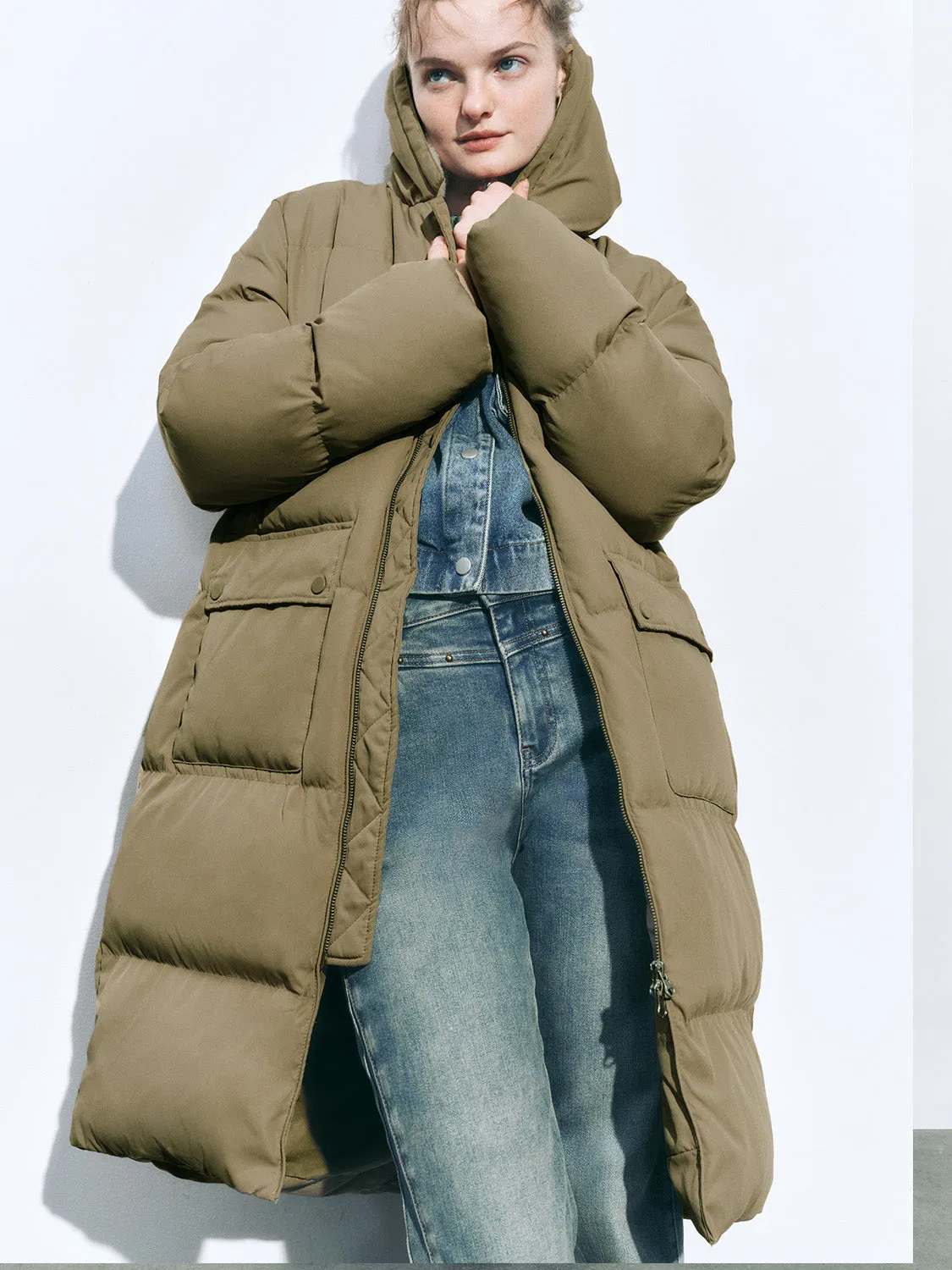 Wide Lapel Padded Maxi Coats sold by Urban Revivo product image thumbnail 4