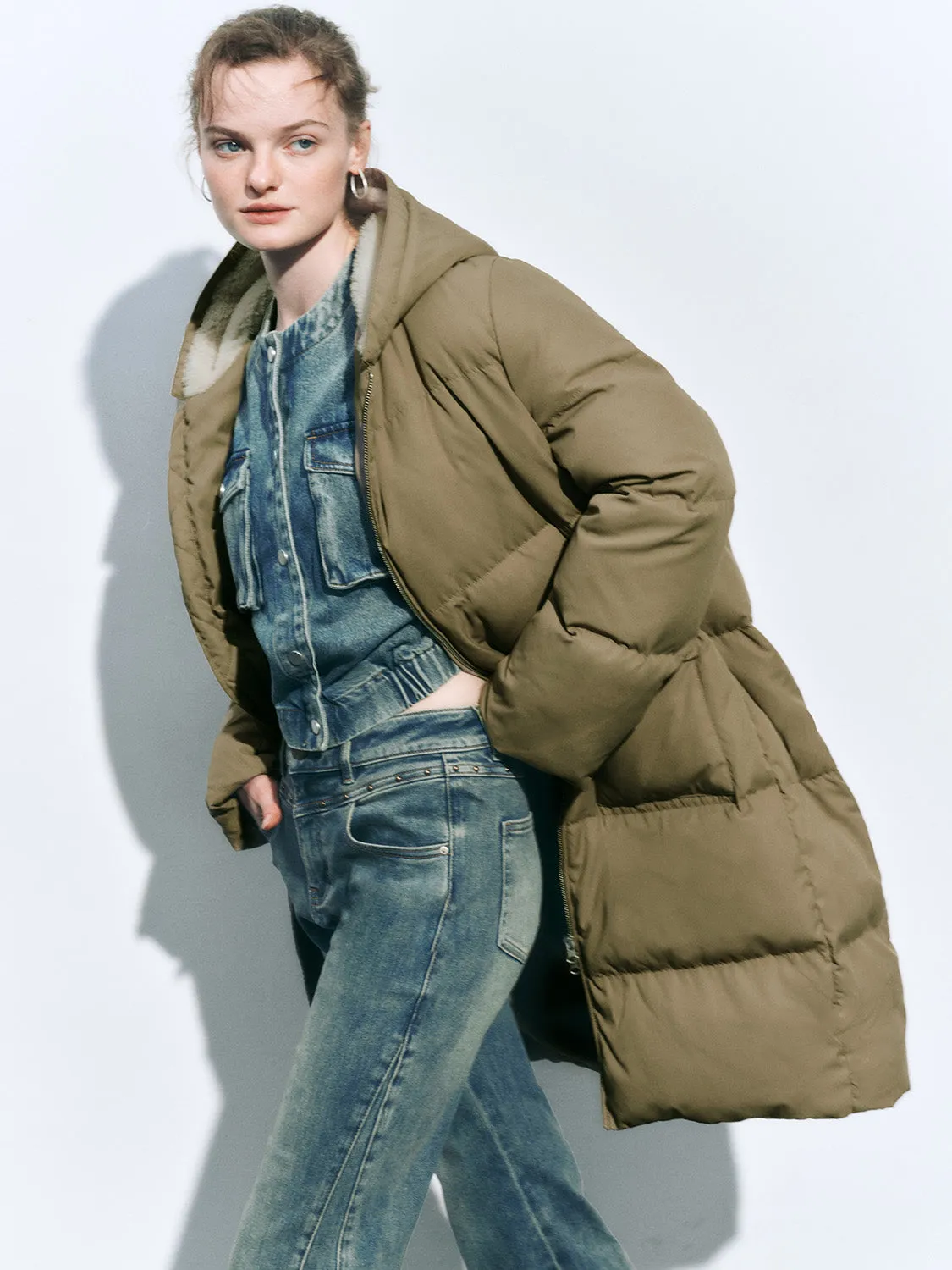 Wide Lapel Padded Maxi Coats sold by Urban Revivo product image thumbnail 2