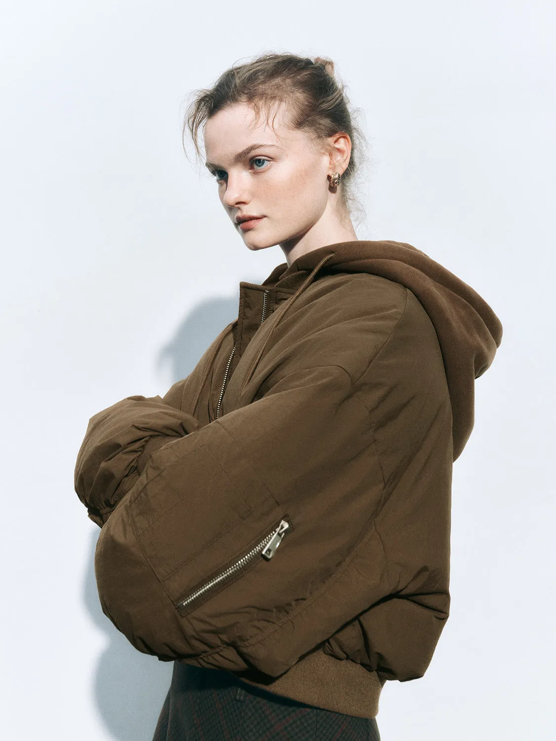 Hoodie Padded Puffer Coats sold by Urban Revivo product image thumbnail 2