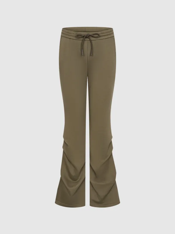Elastic Ruched Flare Pants sold by Urban Revivo