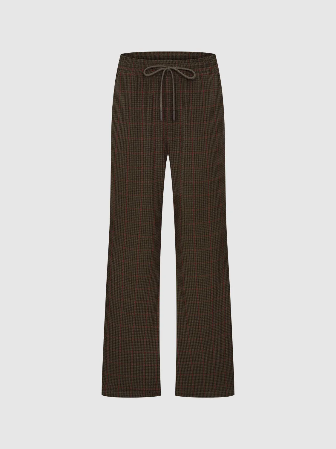 Bow Decor Plaid Flare Pants sold by Urban Revivo