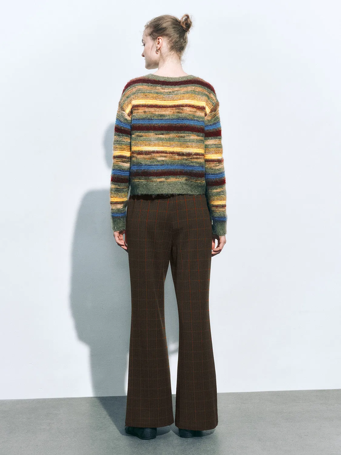 Bow Decor Plaid Flare Pants sold by Urban Revivo product image thumbnail 4