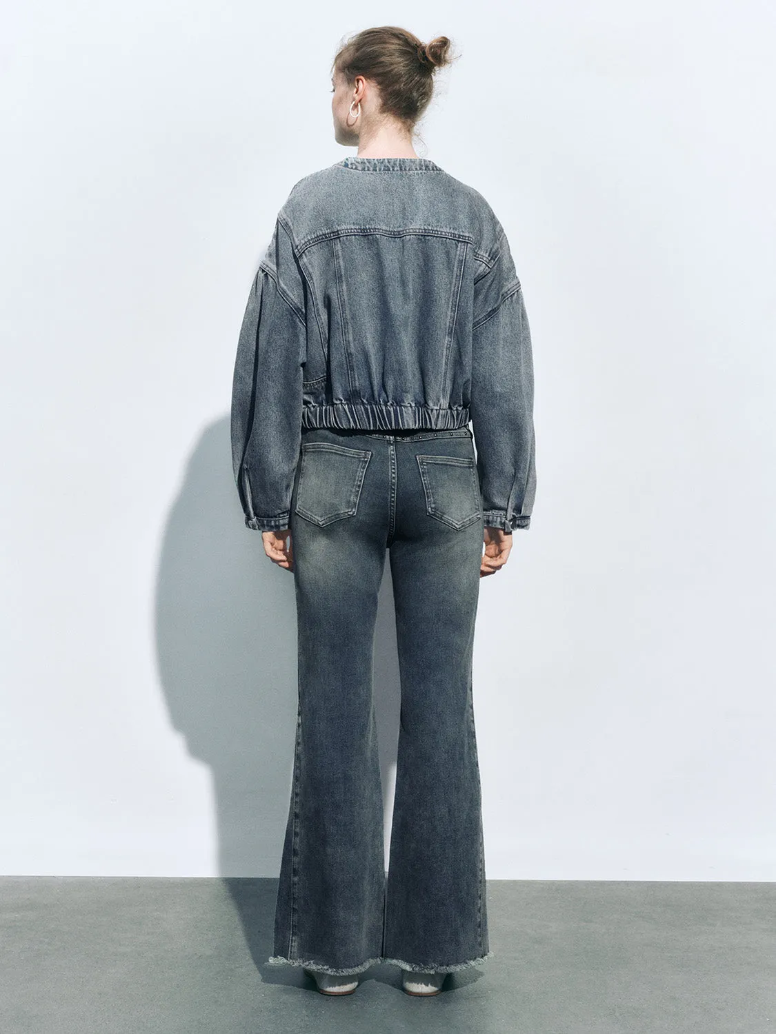 Cropped Denim Jackets sold by Urban Revivo product image thumbnail 3