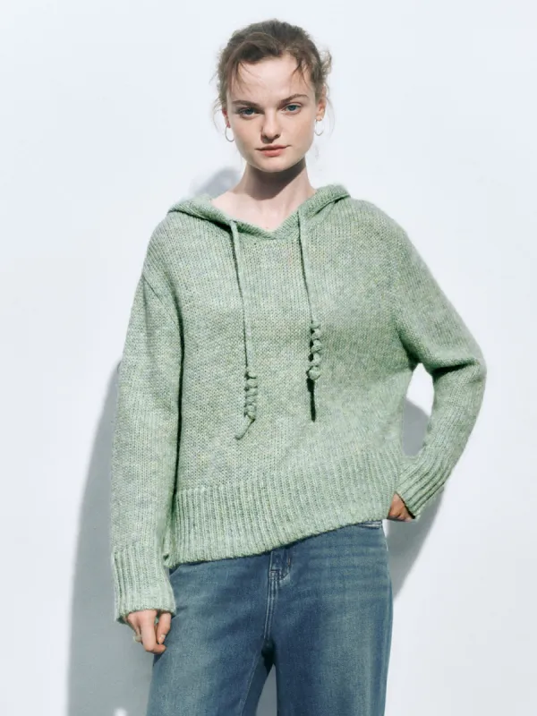 Hoodie Loose Knitted T-Shirts sold by Urban Revivo