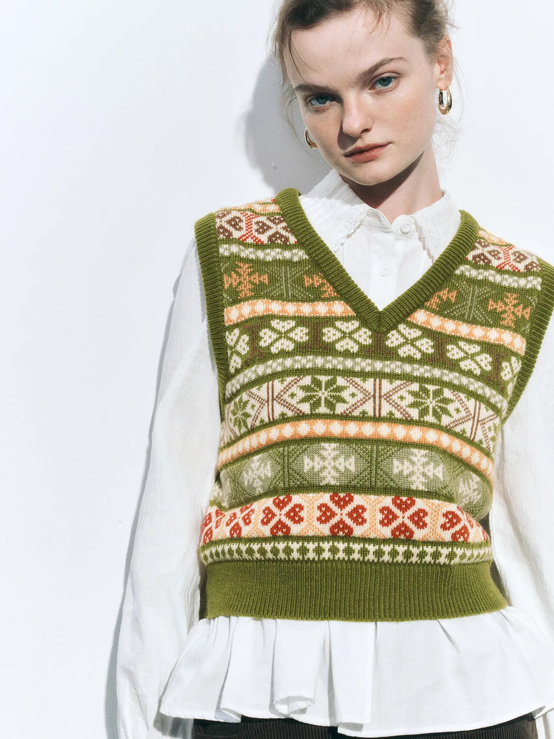 Fair Isle Knitted Sweater Vests sold by Urban Revivo product image thumbnail 5