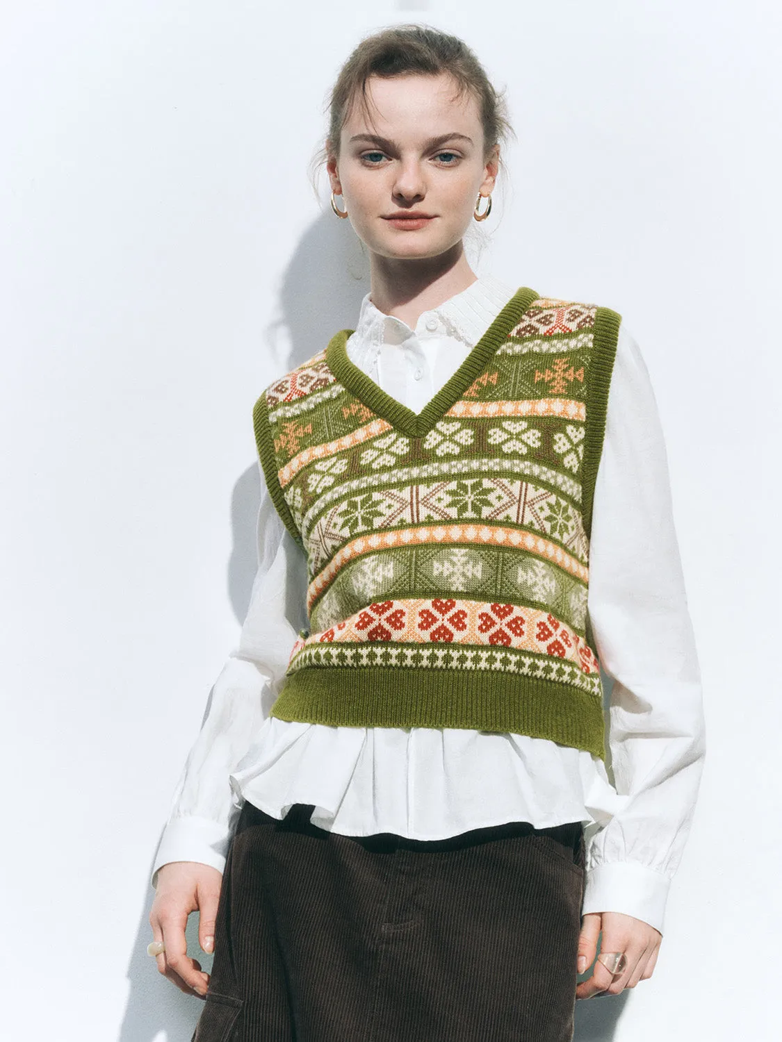 Fair Isle Knitted Sweater Vests sold by Urban Revivo