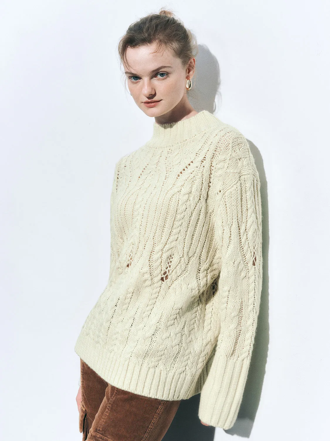 Pullover Cable Knitted T-Shirts sold by Urban Revivo product image thumbnail 2