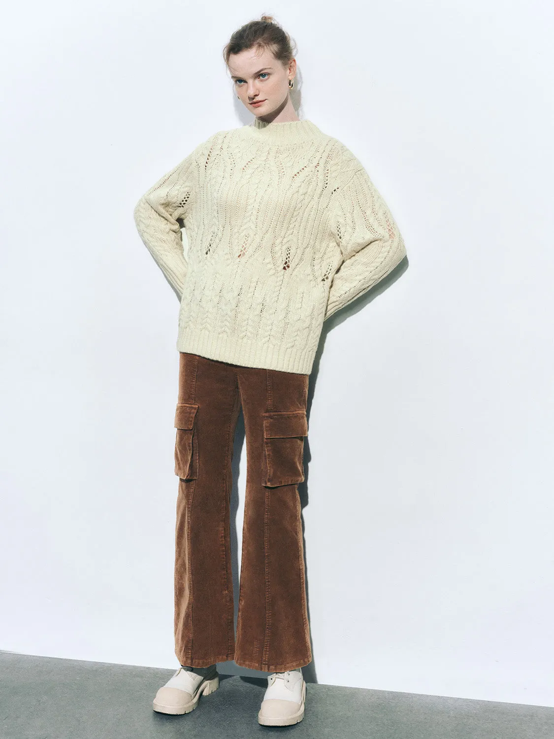 Pullover Cable Knitted T-Shirts sold by Urban Revivo product image thumbnail 4