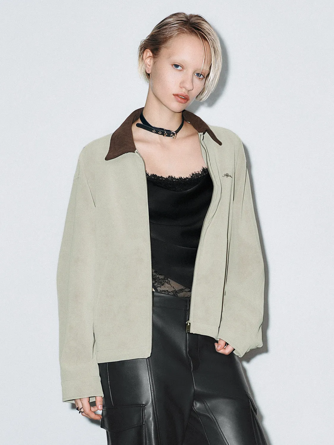 Shirt Collar Zip Front Jackets sold by Urban Revivo