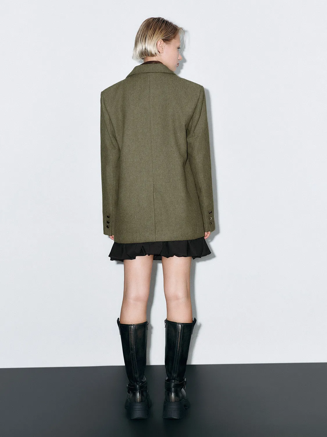 Notched Collar Single Breasted Blazers sold by Urban Revivo product image thumbnail 3