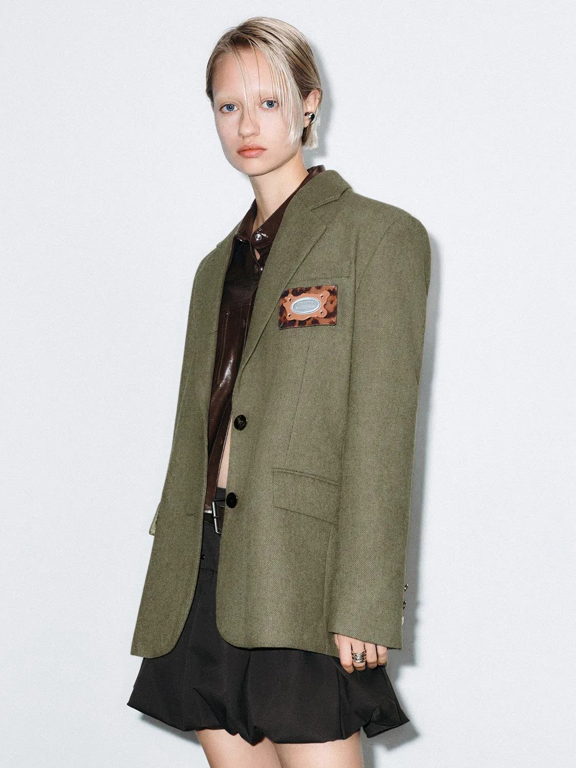 Notched Collar Single Breasted Blazers sold by Urban Revivo product image thumbnail 2