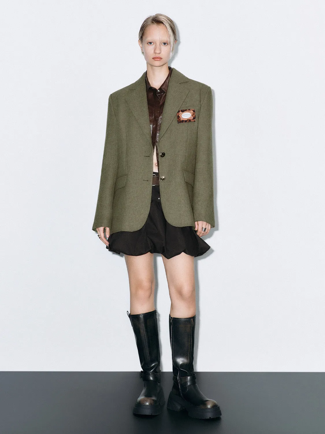 Notched Collar Single Breasted Blazers sold by Urban Revivo product image thumbnail 4