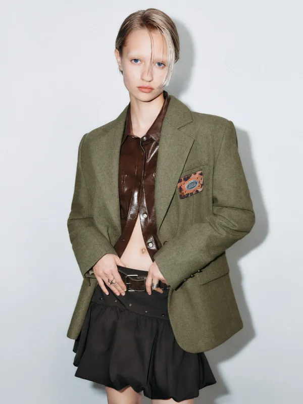 Notched Collar Single Breasted Blazers sold by Urban Revivo