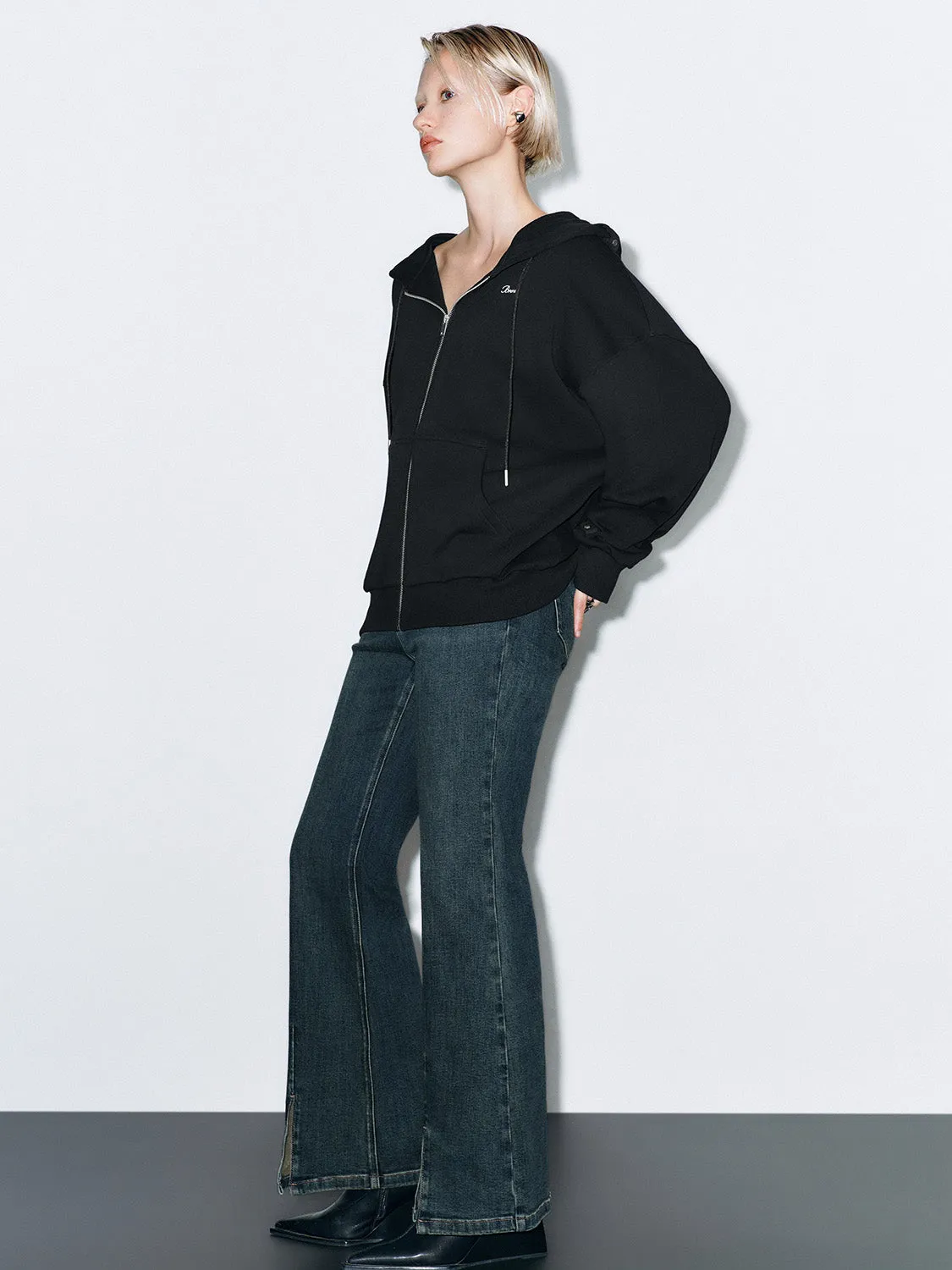 Hoodie Zip Front Jackets sold by Urban Revivo product image thumbnail 4