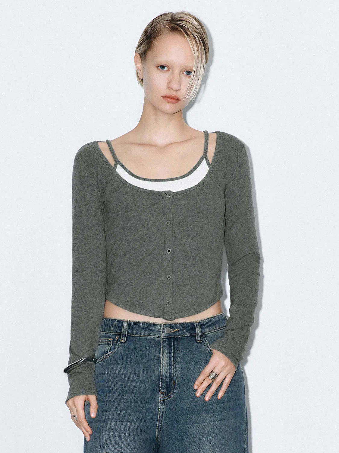 Cropped Overhead Shirts sold by Urban Revivo