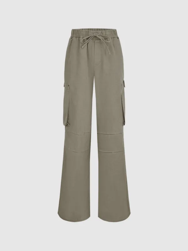 Loose Wide-Leg Cargo Pants sold by Urban Revivo
