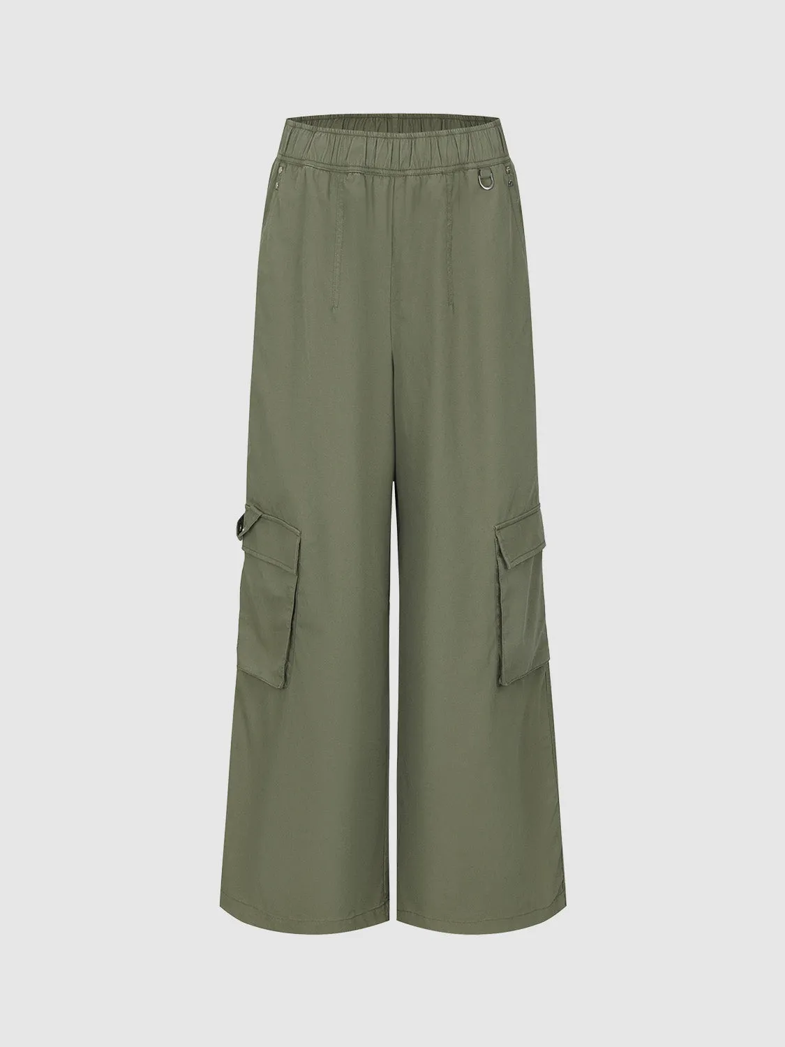 Elastic Flap Pocket Wide-Leg Pants sold by Urban Revivo