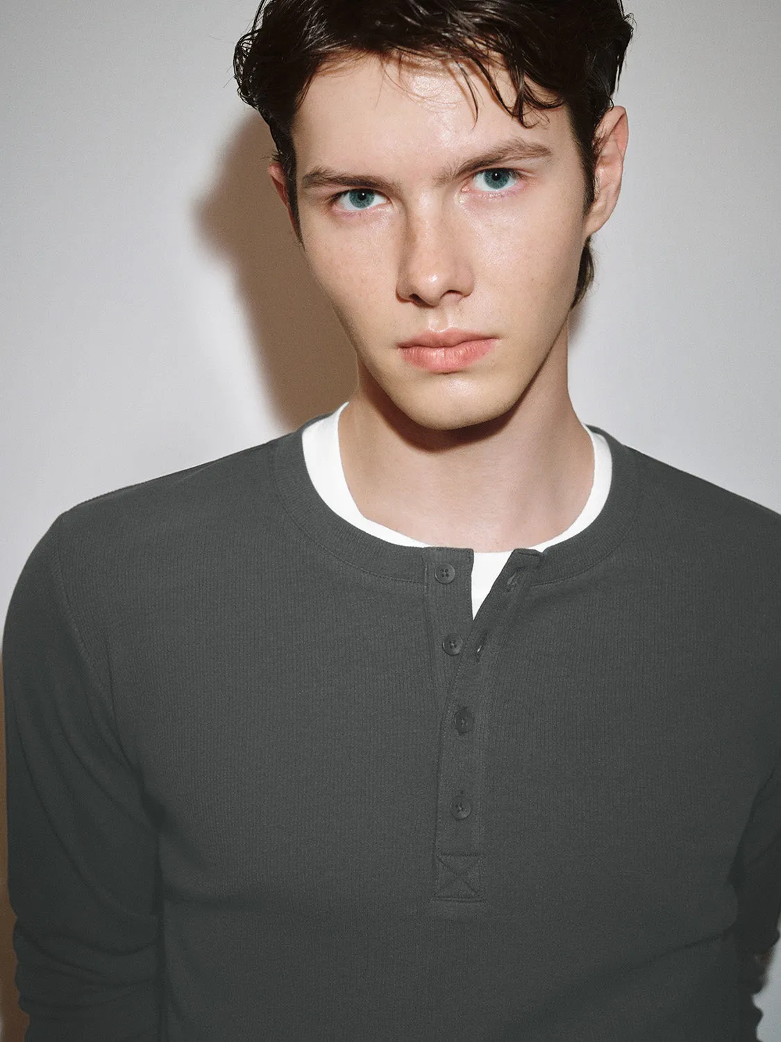 Button Half Placket Regular T-Shirts sold by Urban Revivo product image thumbnail 5