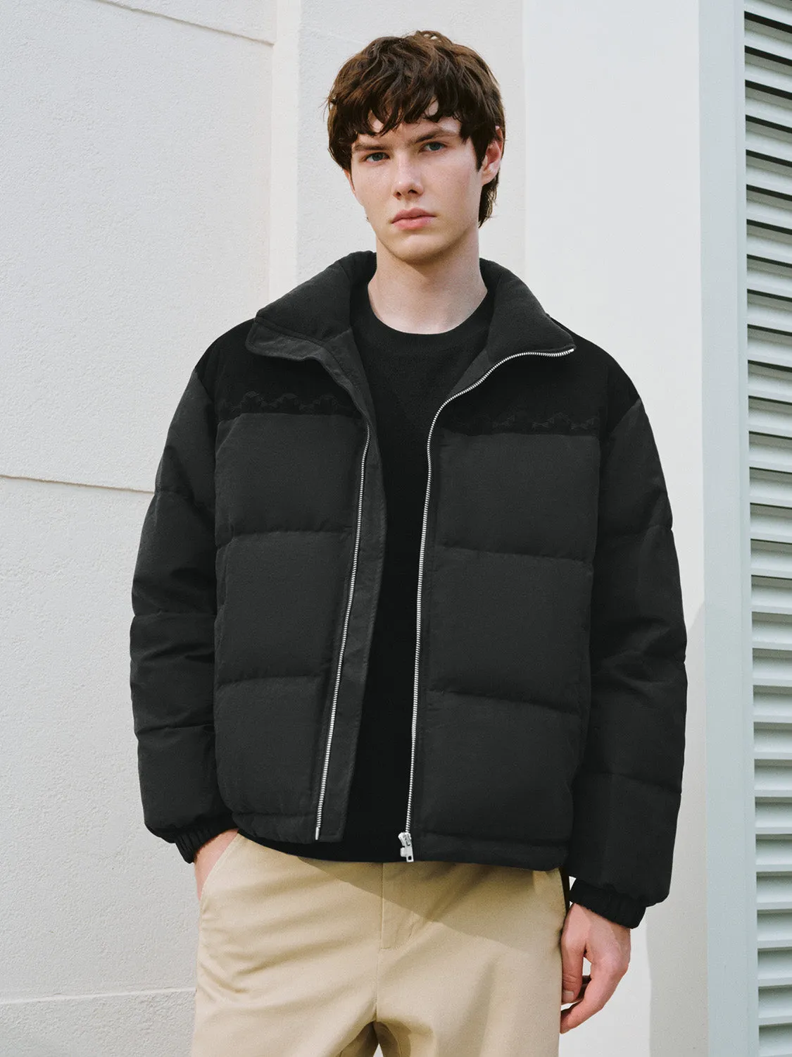 Zip Half Placket Padded Puffer Jackets sold by Urban Revivo