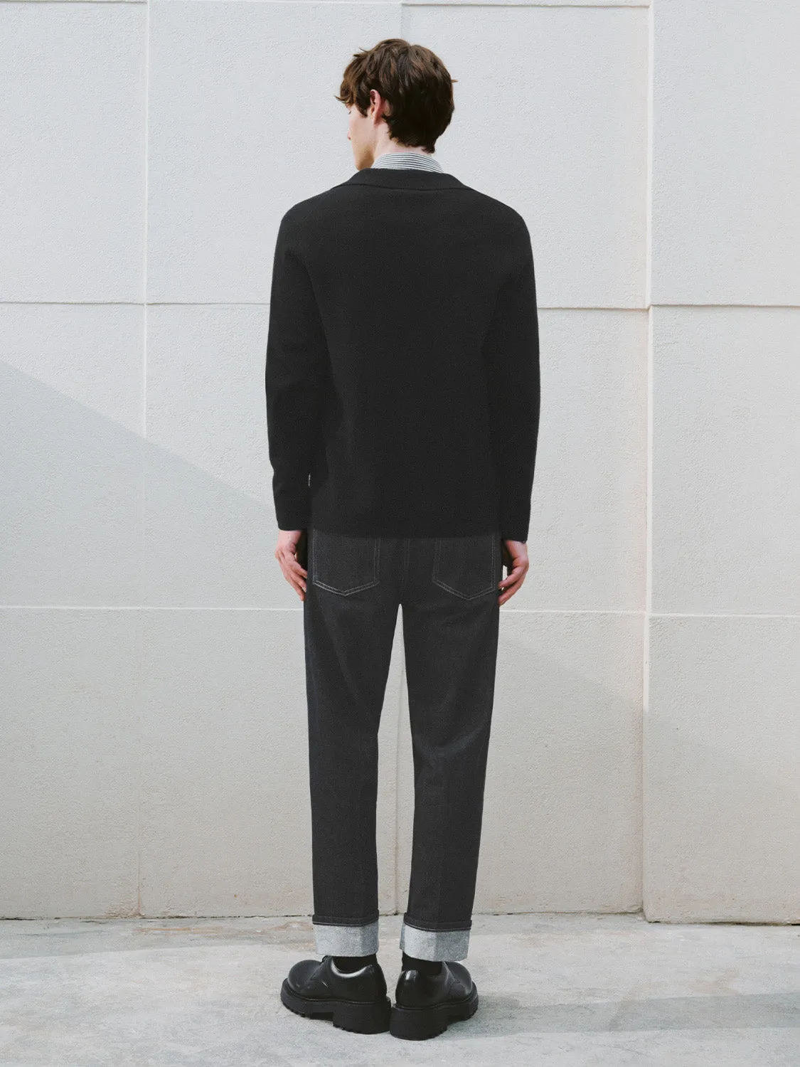 Shirt Collar Knitted Cardigans sold by Urban Revivo product image thumbnail 3