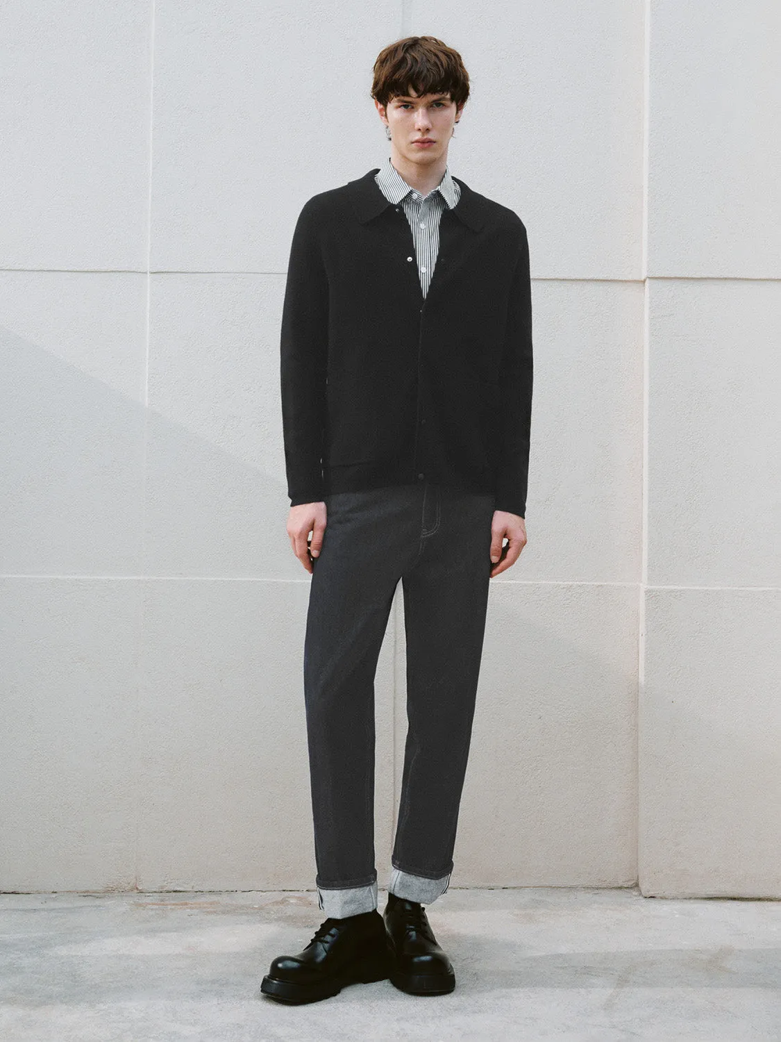 Shirt Collar Knitted Cardigans sold by Urban Revivo product image thumbnail 4