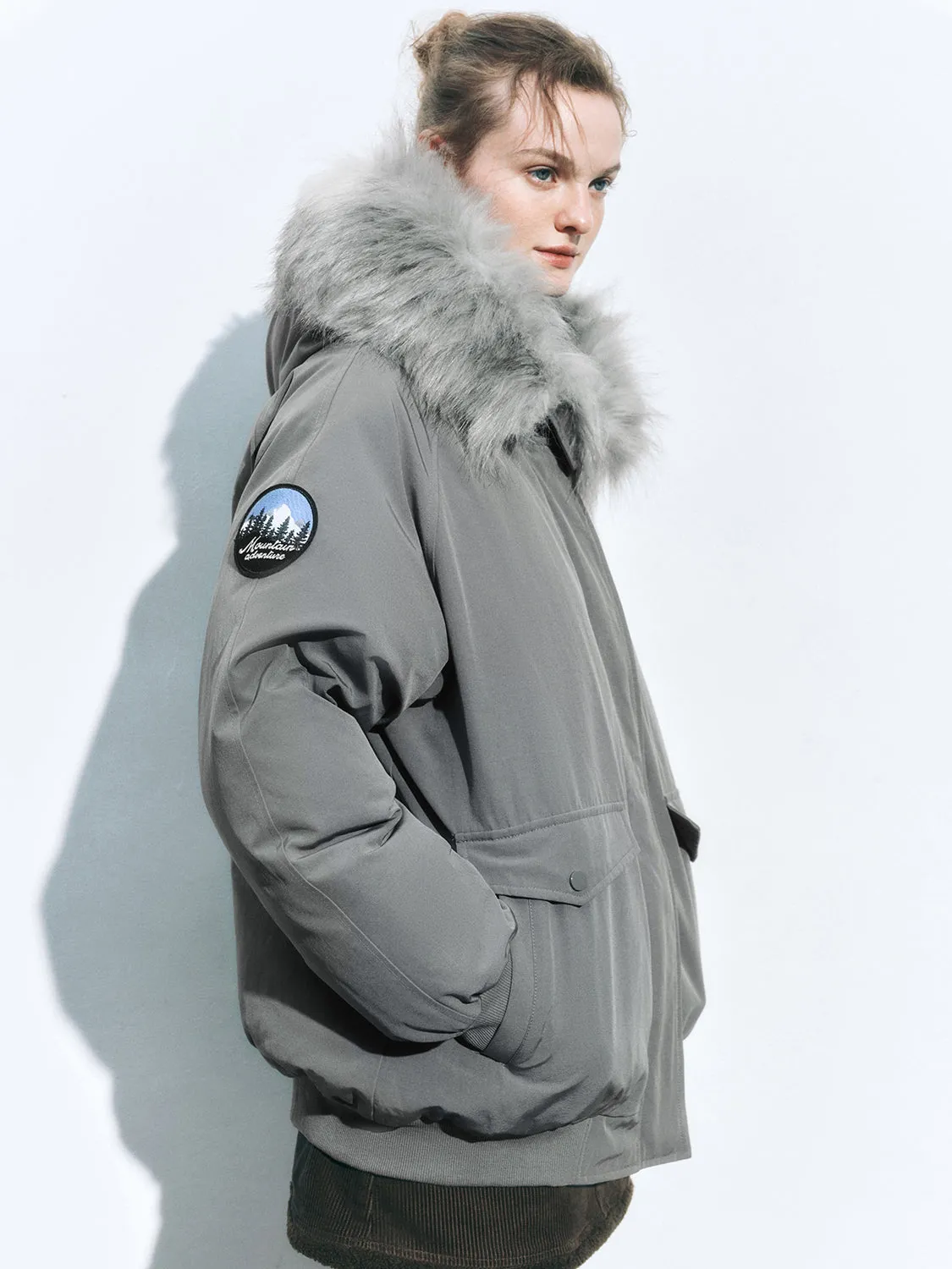 Fur Hoodie Quilted Down Outerwear sold by Urban Revivo product image thumbnail 2