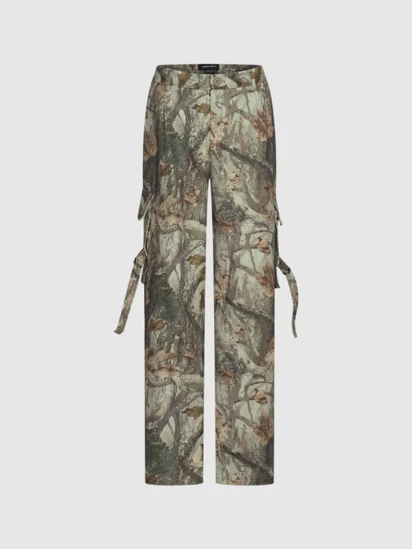 Camo Wide-Leg Pants sold by Urban Revivo