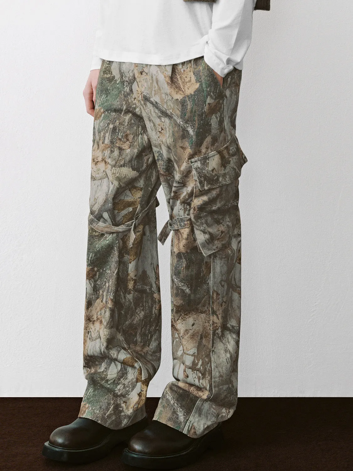 Camo Wide-Leg Pants sold by Urban Revivo product image thumbnail 3