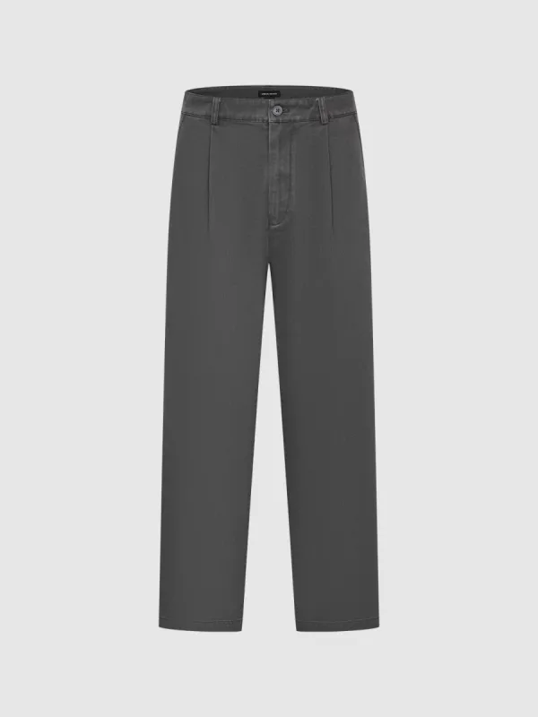 Smoke Grey Wide-Leg Pants sold by Urban Revivo