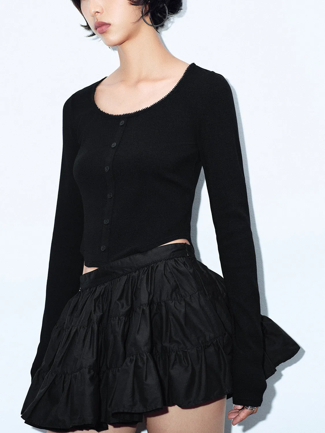 Button Up Skinny T-Shirts sold by Urban Revivo product image thumbnail 2