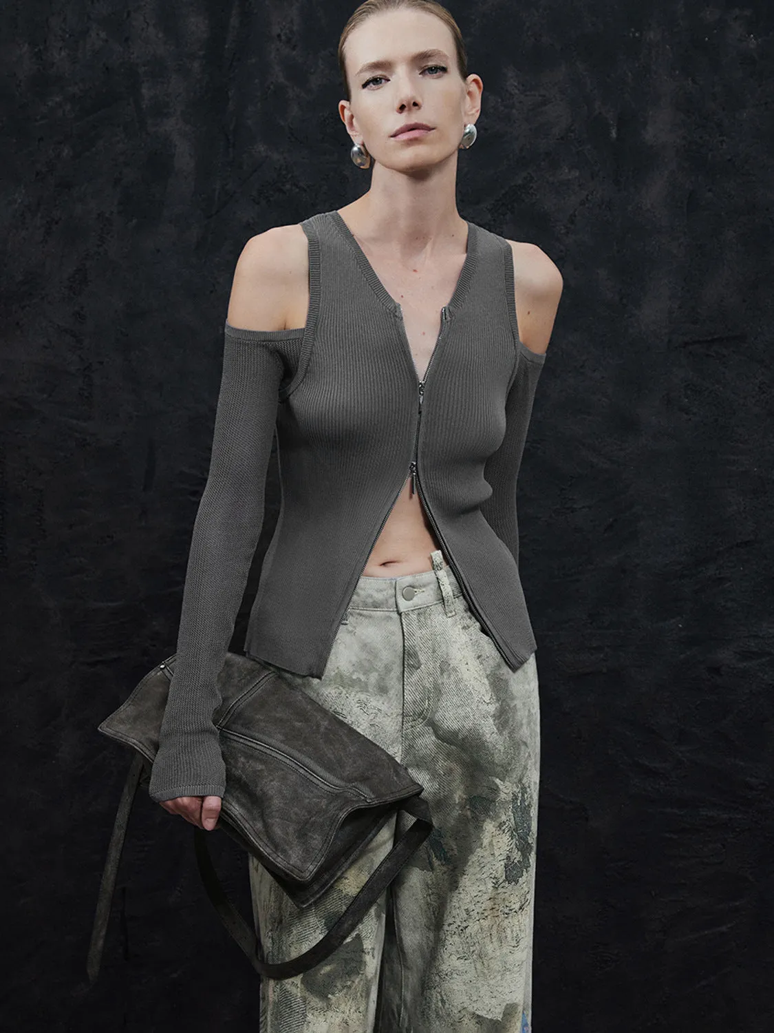 Cold Shoulder Knitted Cardigans sold by Urban Revivo product image thumbnail 2