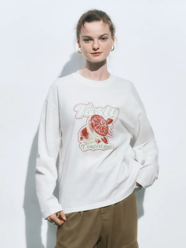 Printed Pullover Loose T-Shirts sold by Urban Revivo