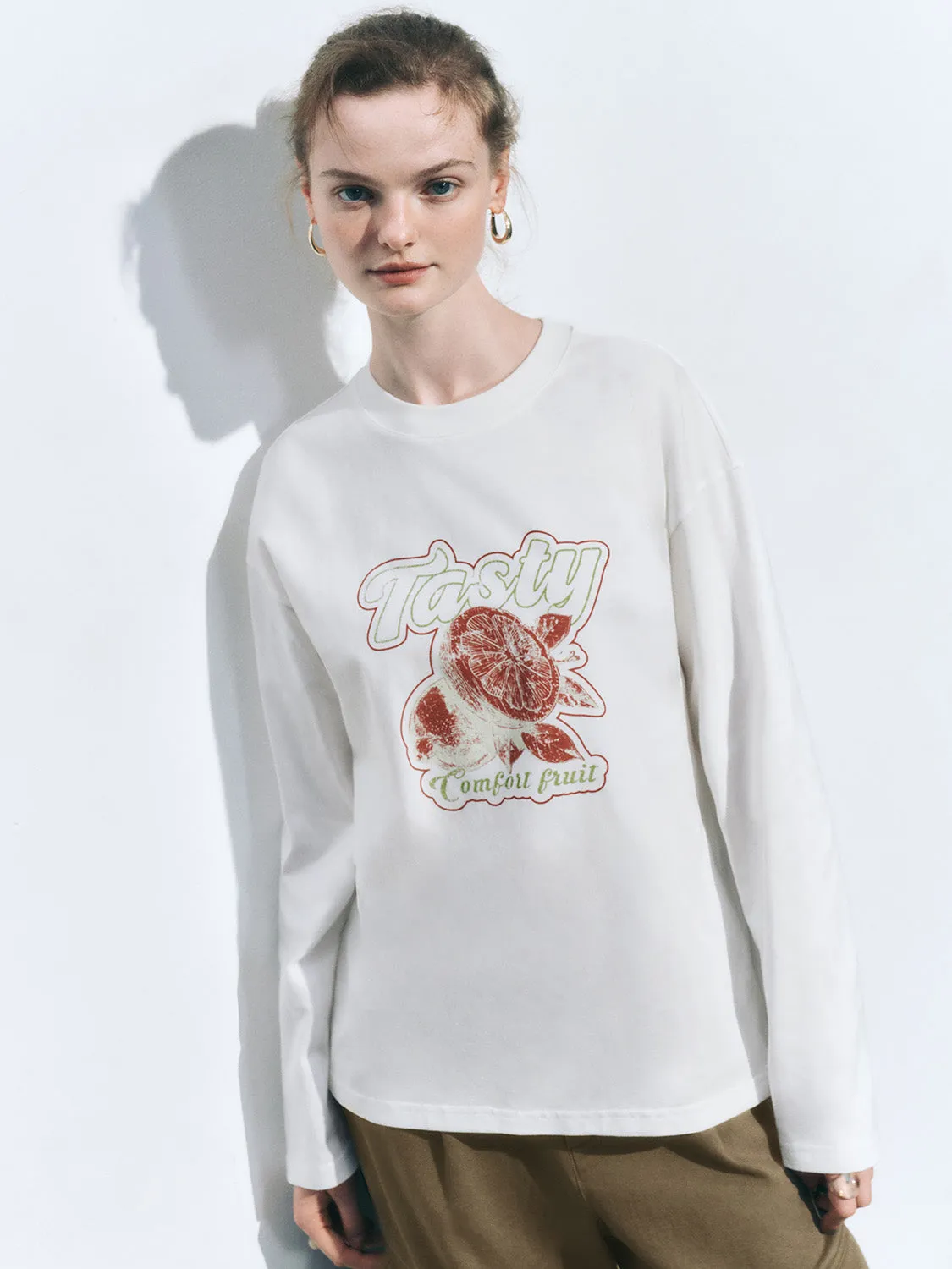 Printed Pullover Loose T-Shirts sold by Urban Revivo product image thumbnail 2