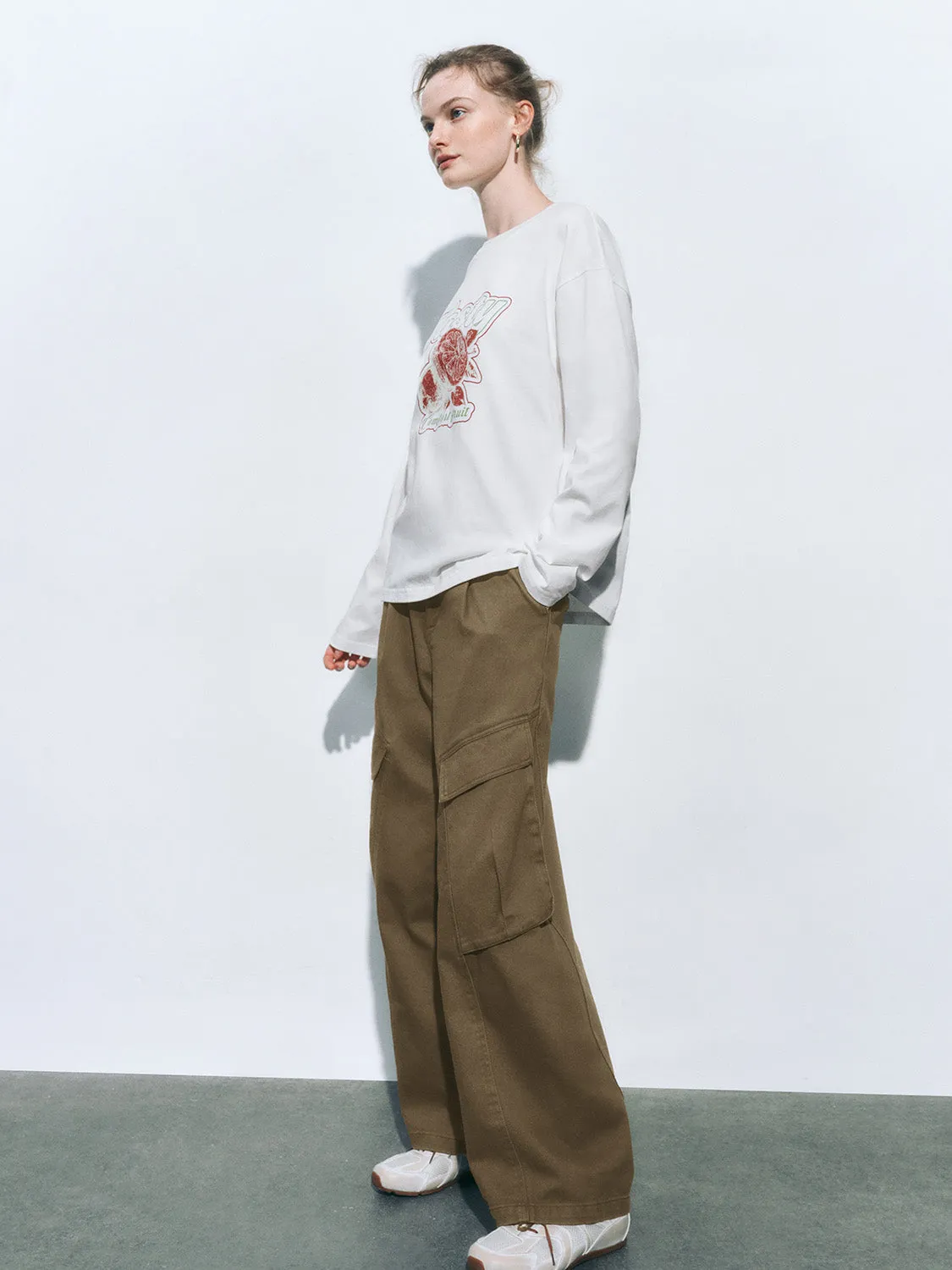 Printed Pullover Loose T-Shirts sold by Urban Revivo product image thumbnail 4
